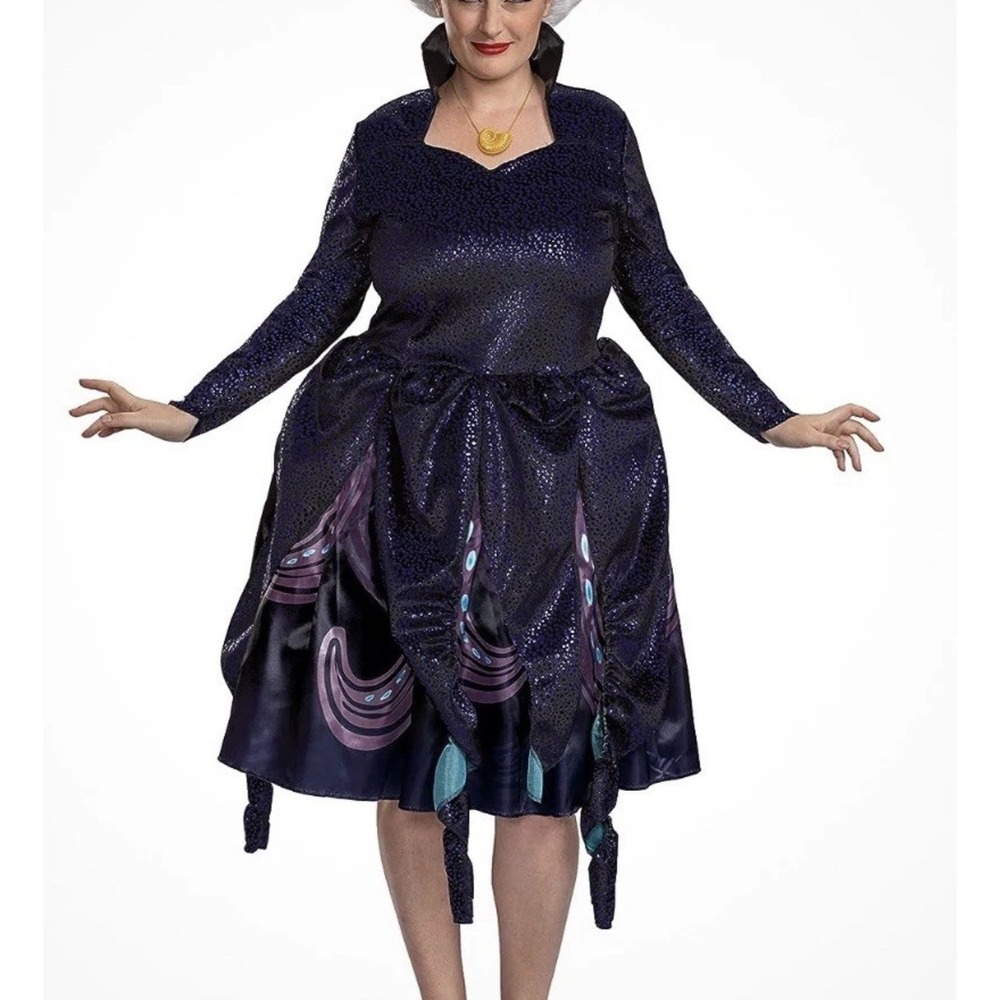 Halloween Costume Women The Little Mermaid Ursula Size Large 12/14 Dress only